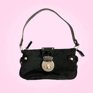 Black Monogram Mini Guess Handbag